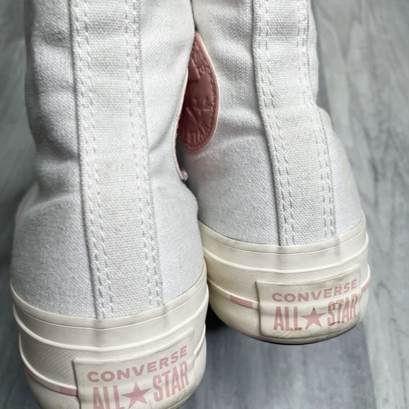 Converse Chuck Taylor Lift Hi White Pink - Picture 3 of 9